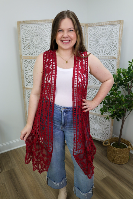 Just Be Yourself Vest - Red