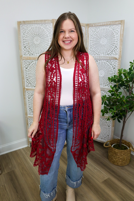 Just Be Yourself Vest - Red