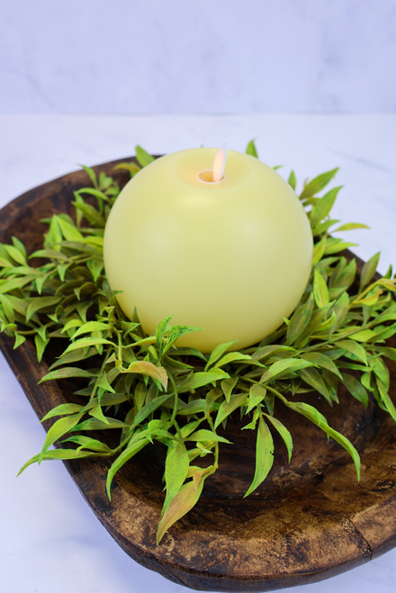 Round Cream Moving Flame Candle