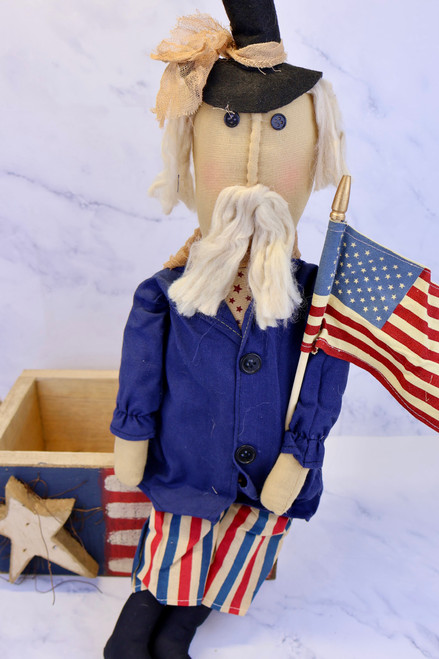 Hanging Slim Uncle Sam - Recycled Metal