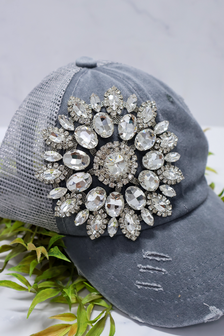 Shine On Sister Hat - Gray on Gray