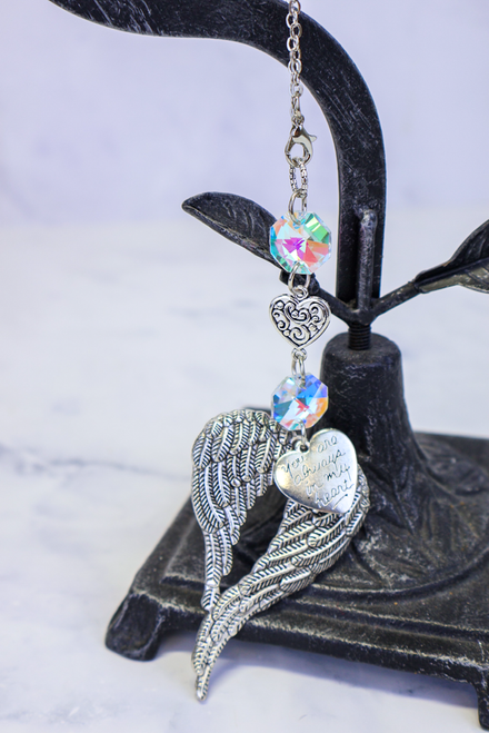 Wings Around My Heart Keychain