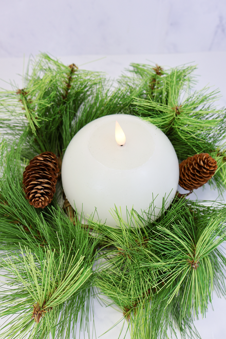 Mountain Pine Candle Ring - 4.5"