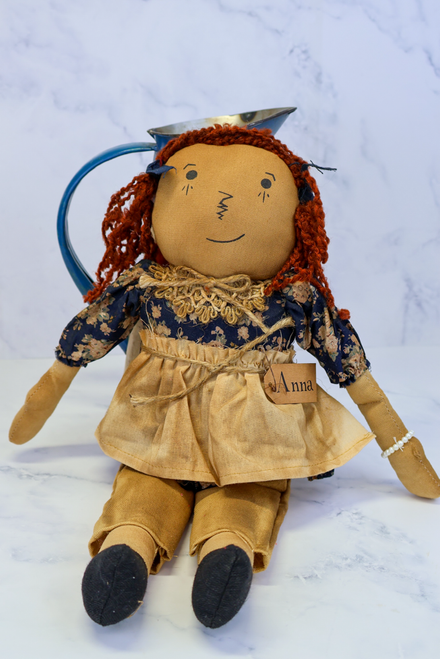 Blue Floral Anna Doll