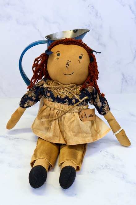 Blue Floral Anna Doll