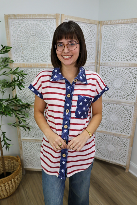 Liberty Looks Good On You Top