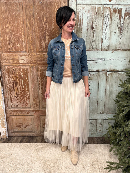 Go With The Flow Skirt - CREAM