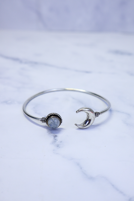 Lunar Charm Cuff Bracelet