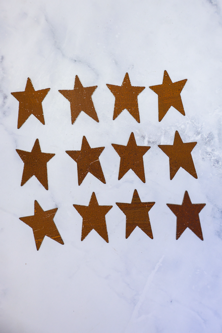 Rusty Tin Stars - Set of 2