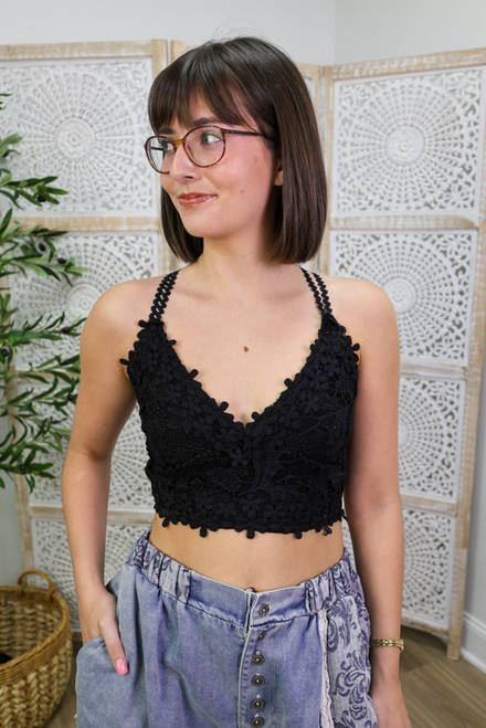 Every Little Layer Bralette - Black