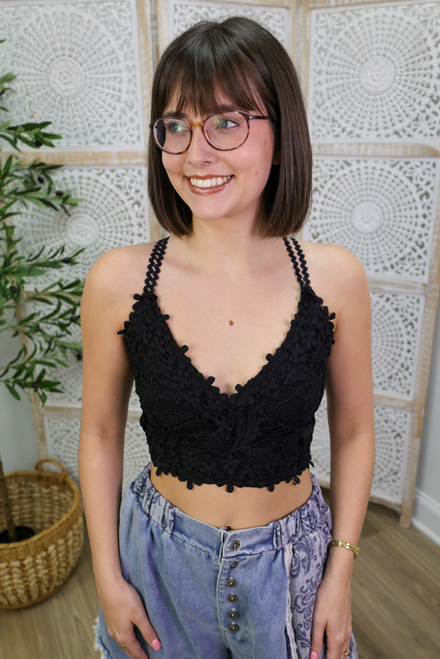 Every Little Layer Bralette - Black