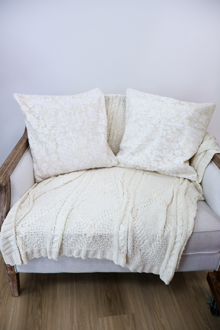 Set of 2 - French Lace Pillow Covers