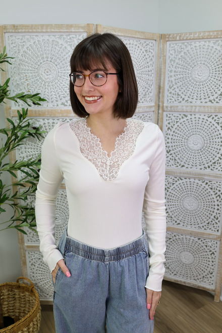 One More Chapter Top - Ivory