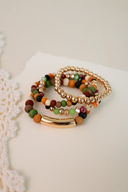 Happy Go Lucky Bracelet Set - Dark Multi