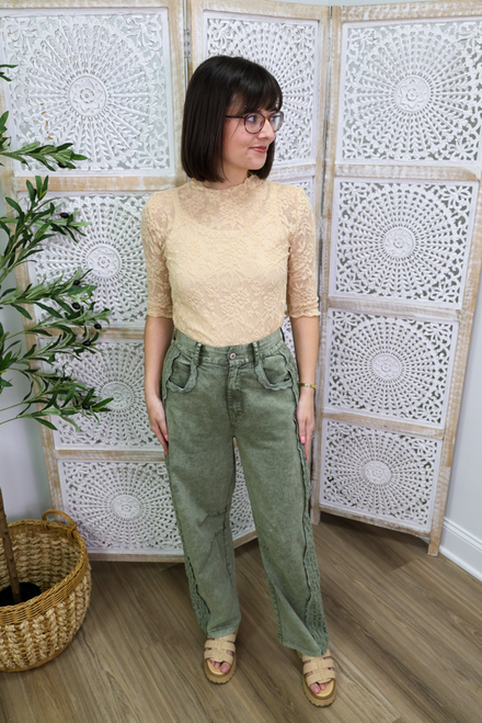 Pick Up The Pace Jeans - Olive
