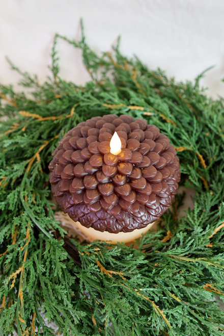 Earthy Acorn LED Candle