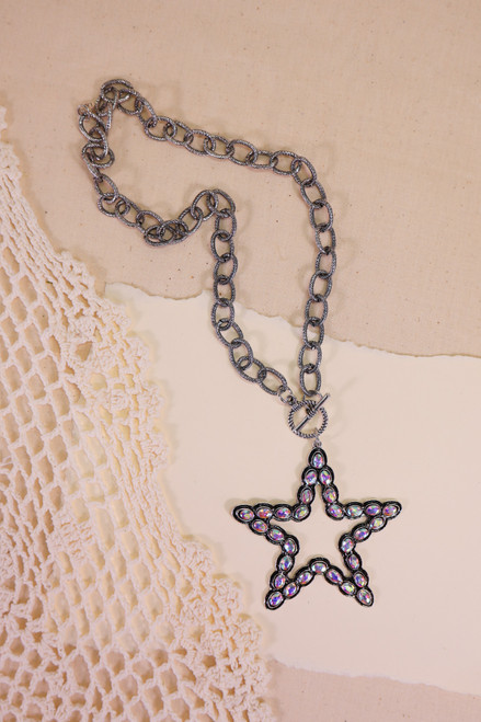 Always Be A Star Necklace - Iridescent