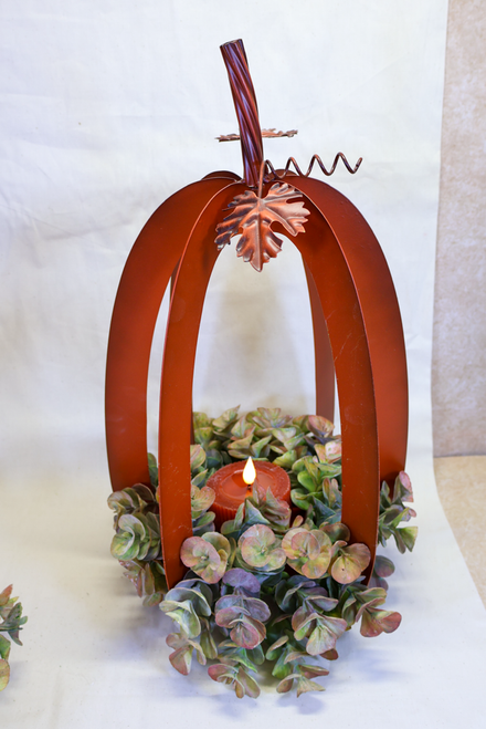 Large - Harvest Glow Pumpkin Candle Holder