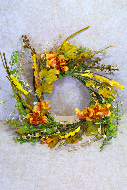 6.5" Fall Hydrangea Candle Ring