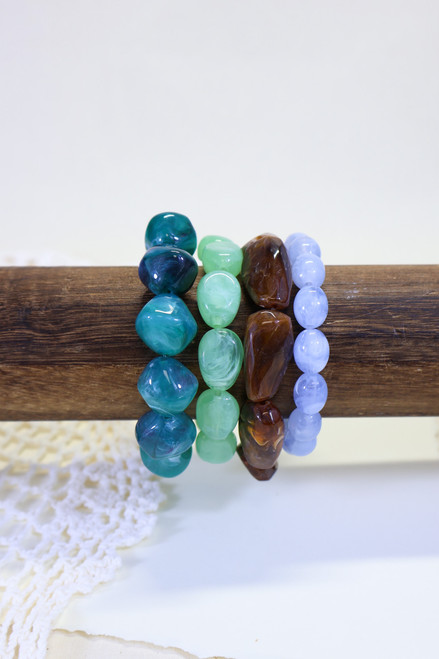 Somewhere Sunny Bracelet Set - Blue