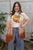 Match Made In Heaven Crochet Cardigan - Orange Ombre