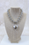 Two Of Hearts Necklace Set - Silver