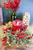 Teeny Leaves And Red Berries Candle Ring - 4"