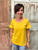 Readily Ruffled Tee - YELLOW *FINAL SALE*