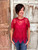 An Eye For Lace Top - RED *FINAL SALE*