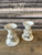 3" Shabby Chic Rustic Timer Taper Holders (set of 2)