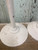 Distressed 9" White Candle Holder (set of 2)