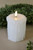 4" White 3D Flame Pillar Candle