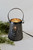 Smoky Black Punched Tin Wax Melter With 40 Watt Bulb