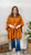Harvest Cheer Poncho - Orange