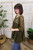 Bouquet Full Of Roses Top - Olive