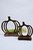 Bronze Open Pumpkin Set On Stands