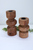 Set of 2 Mango Wood Taper Holders