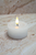 Set of 2 - Ridged White Votive LED Candle