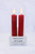 6" 3D Flame Red Taper Candle - Set of 2