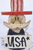 Rustic Wood USA Uncle Sam on Base