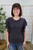 Taking Sides Top - Washed Black