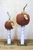 19.5" Primitive Mossy Top Pumpkin Pedestal