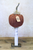 19.5" Primitive Mossy Top Pumpkin Pedestal