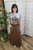 Off The Clock Skirt - Brown