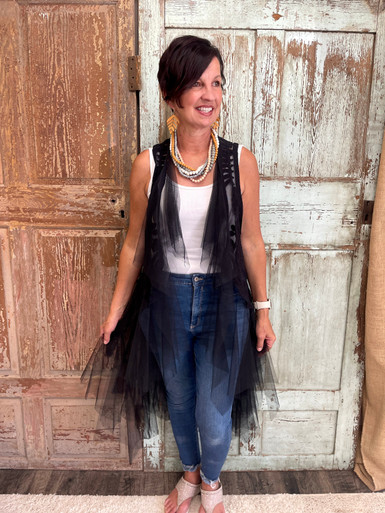 CLANE TULLE VEST LAYERED TOPS（Tシャツ/カットソー）｜CLANE