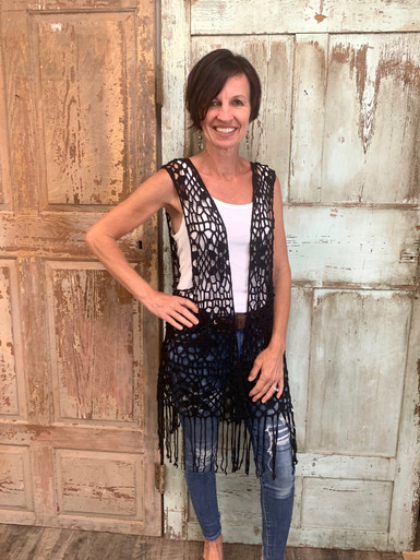 トップス KIN/crochet vest/BLACK IMG_5306__50094.1703621293.386