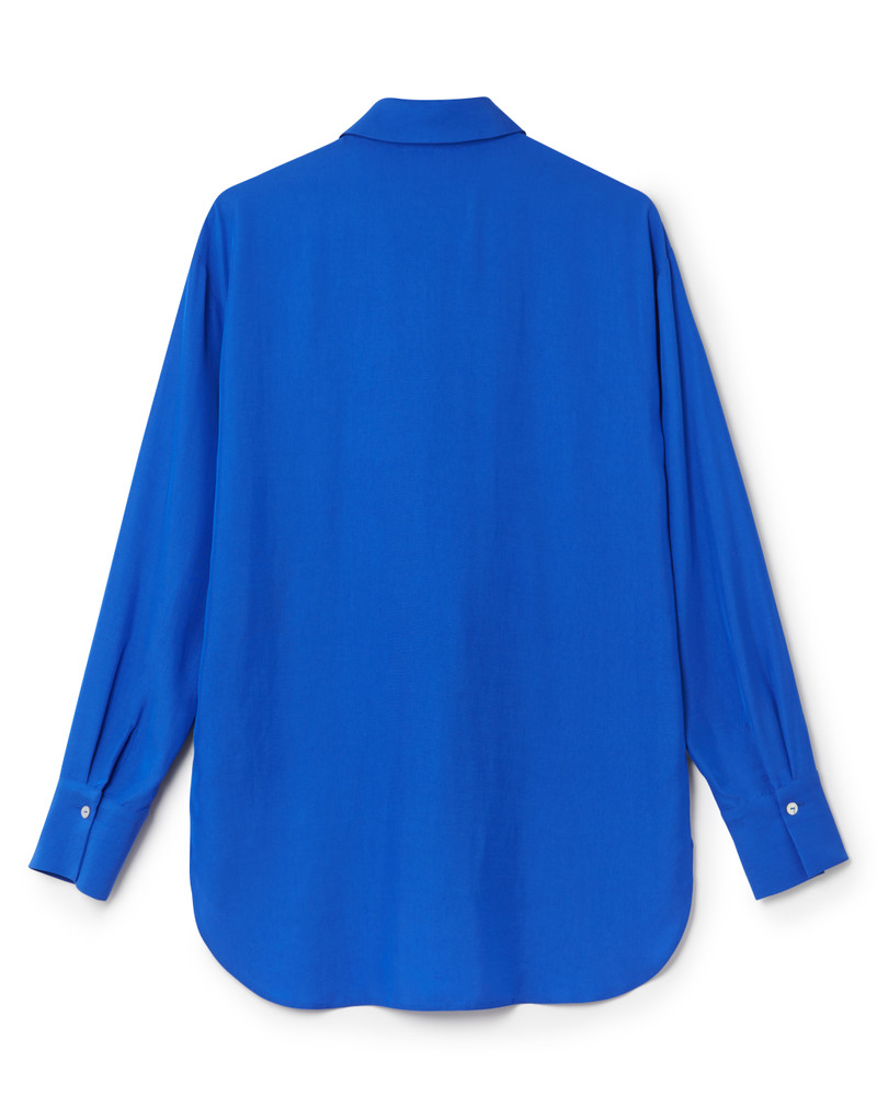 Oversized, Cobalt, Long Sleeve, Collar, Shirt, Co Ord, Jumpsuit