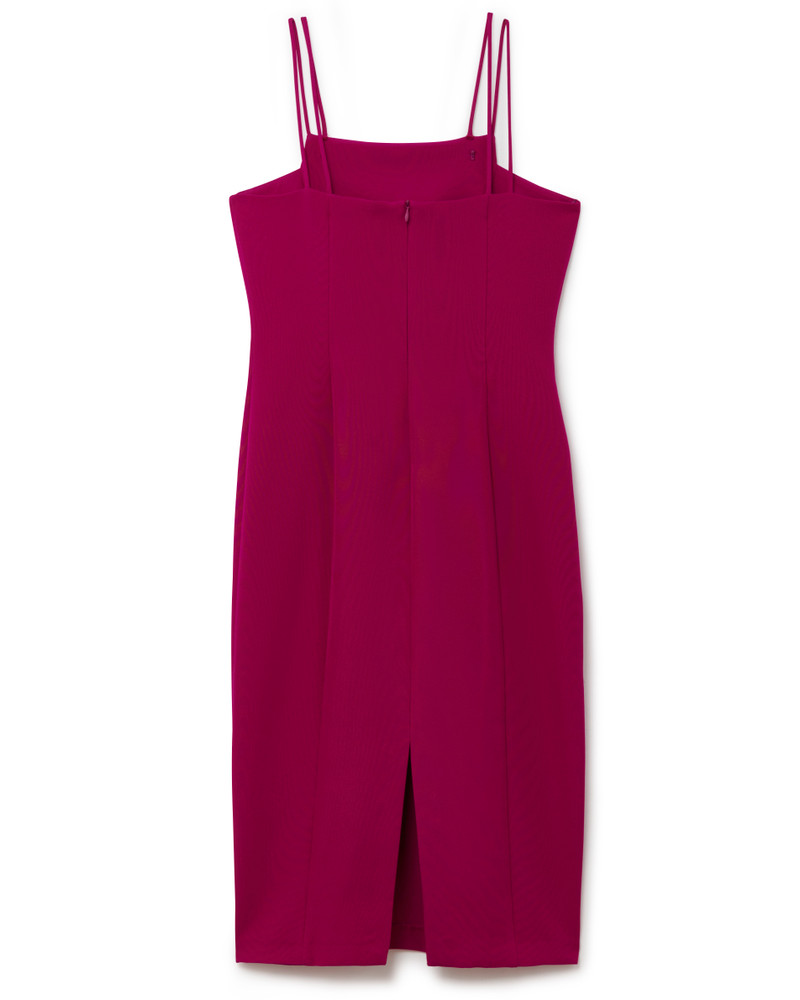 Double Strap, Midi Dress, Bodycon, Pink