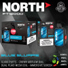 NORTH FT12000 Disposable Vape - 12000 PUFFS - 5% Nicotine - Display of 10 - BLUE SLURPIE