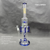 HUNKS SMOKE 18" GLASS WATER PIPE W/ BIRDCAGE RECYCLER [WP004]
